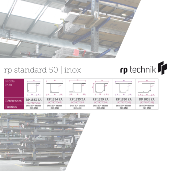 Profil rp standard 50 inox 304