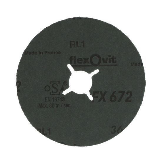Disques fibre Flexovit-FX672-125x22 pour meuleuses d'angle