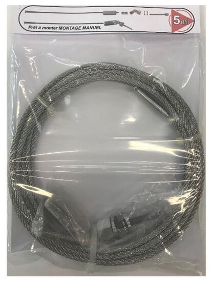 KIT cable 5M Ø4 inox 316 avec tendeur articulé