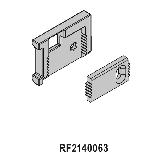 Gâche basse pour porte - avec utilisation RP926321 - rp fineline 70D - RP-TECHNIK